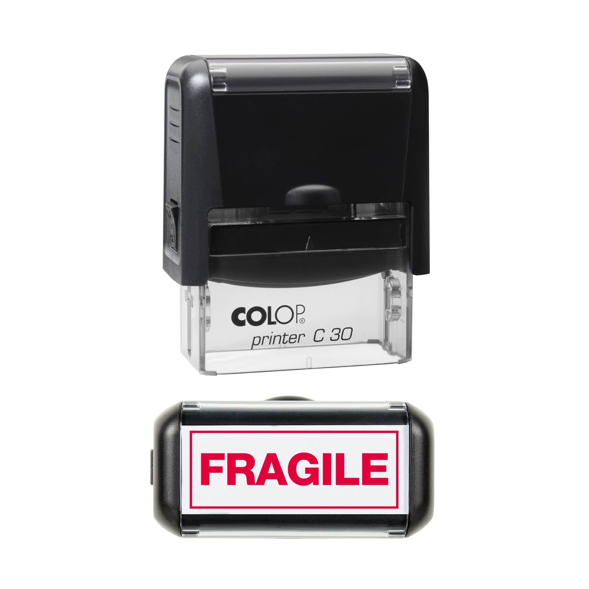 Fragile Rubber Stamp - 45mm x 18mm Impression
