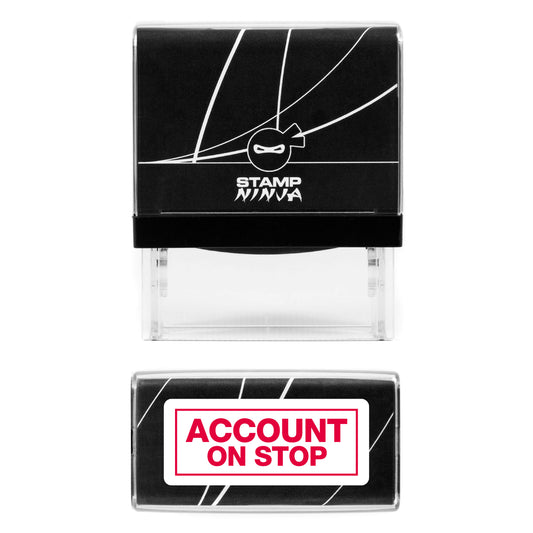 Account On Stop - Rubber Stamp - 45mm x 18mm