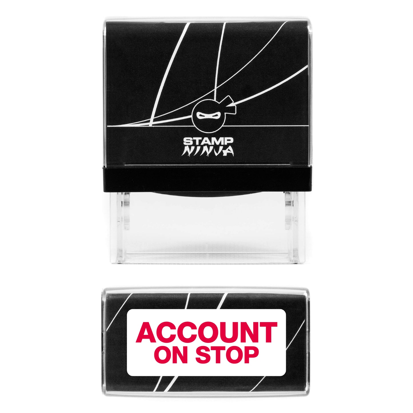 Account On Stop - Rubber Stamp - 45mm x 18mm Impression