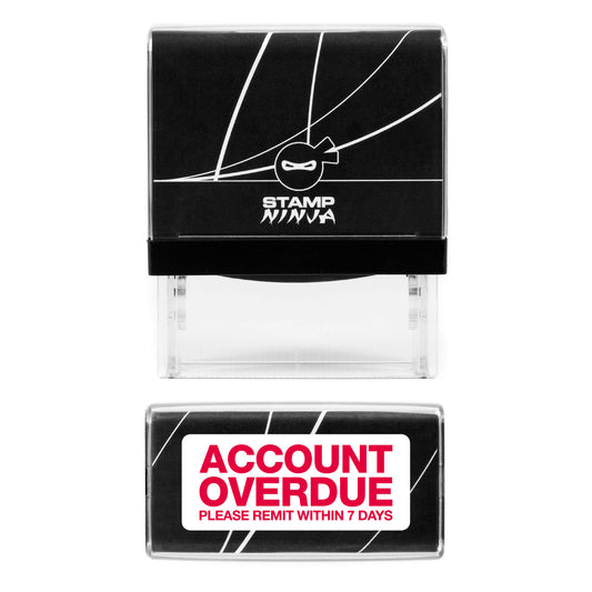 Account Overdue - Rubber Stamp - 45mm x 18mm Impression