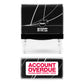 Account Overdue - Rubber Stamp - 45mm x 18mm Impression