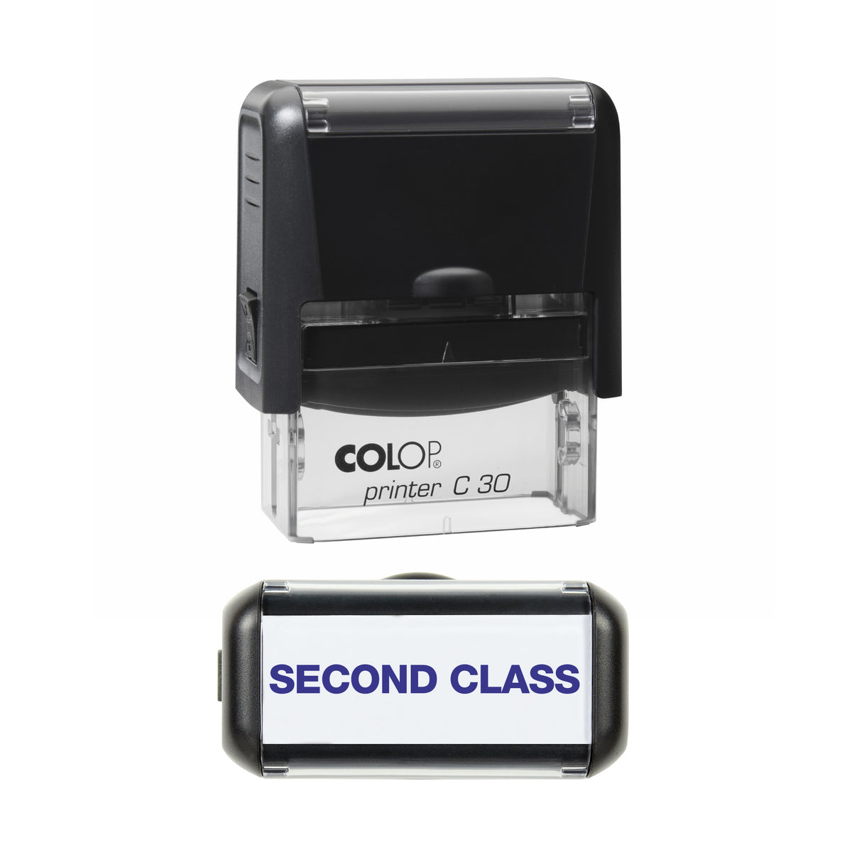 Second Class - Self-Inking Stamp - COLOP C30 - 45 x 18mm - violet ink