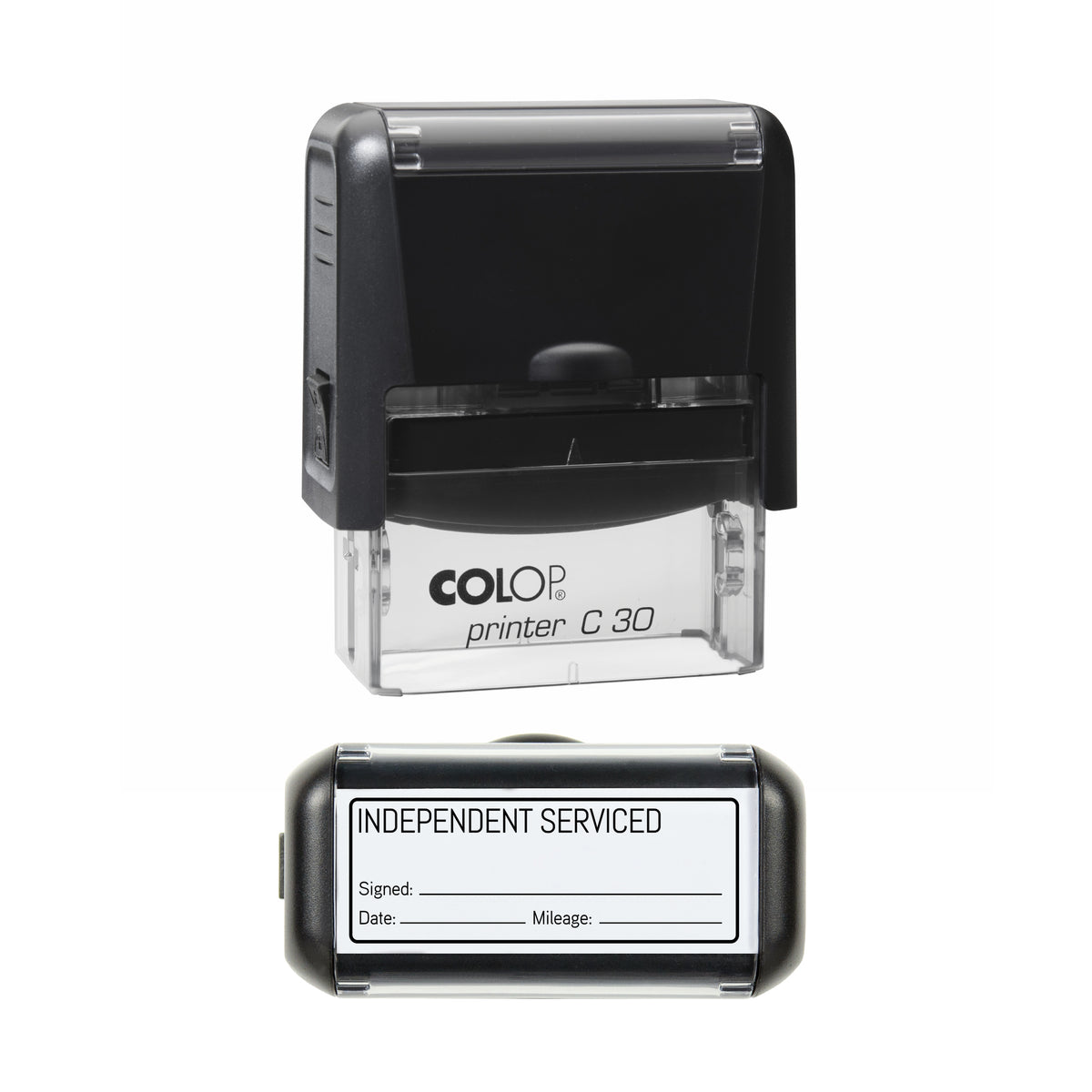 Independent Serviced COLOP C30 black ink impression