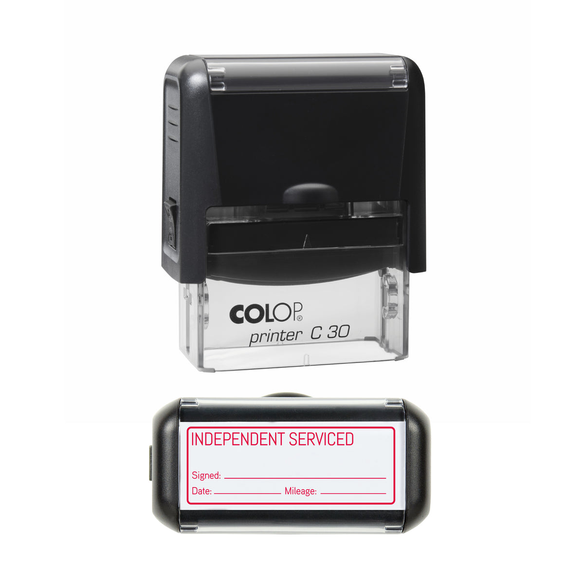 Independent Serviced COLOP C30 red ink impression
