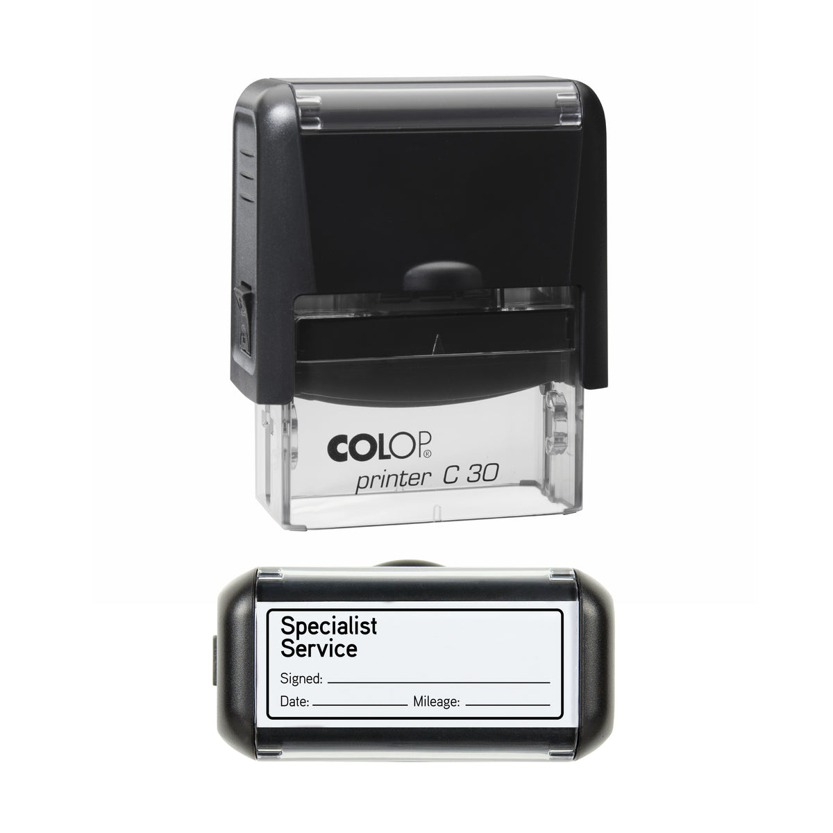 Specialist Service COLOP C30 black ink impression