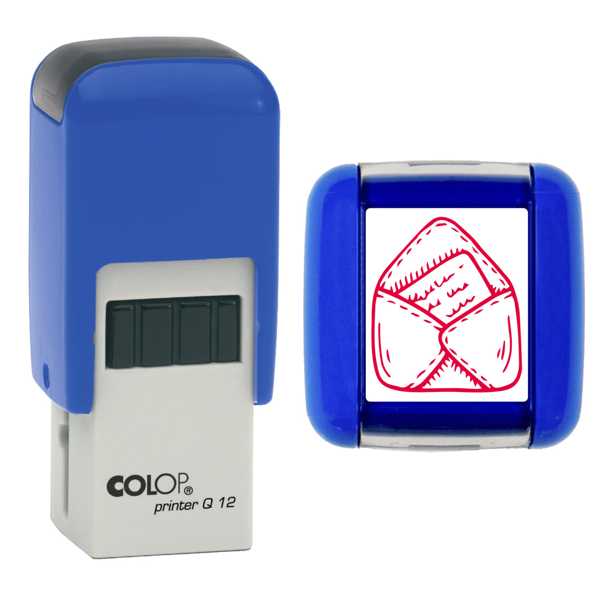 Christmas Post - Christmas Loyalty Card Rubber Stamp - Loyalty Card Self-Inking Stamp - COLOP Q12 - 12 x 12mm - red ink