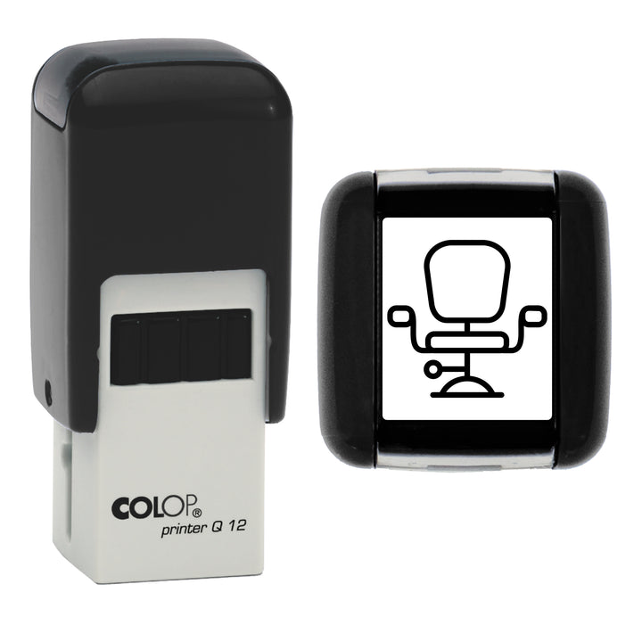 Barbers Chair - Barbers Loyalty Card Rubber Stamp - Loyalty Card Self-Inking Stamp - COLOP Q12 - 12 x 12mm