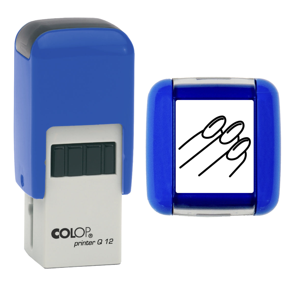 Nails - Salon Loyalty Card Rubber Stamp - Loyalty Card Self-Inking Stamp - COLOP Q12 - 12 x 12mm - black ink