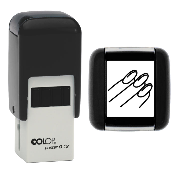 Nails - Salon Loyalty Card Rubber Stamp - Loyalty Card Self-Inking Stamp - COLOP Q12 - 12 x 12mm