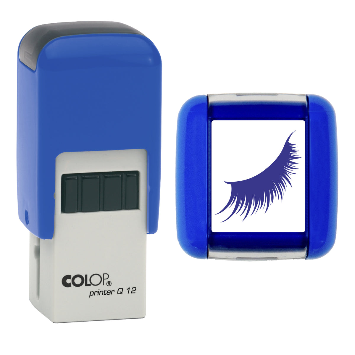 Fake Lashes - Salon Loyalty Card Rubber Stamp - Loyalty Card Self-Inking Stamp - COLOP Q12 - 12 x 12mm - violet ink