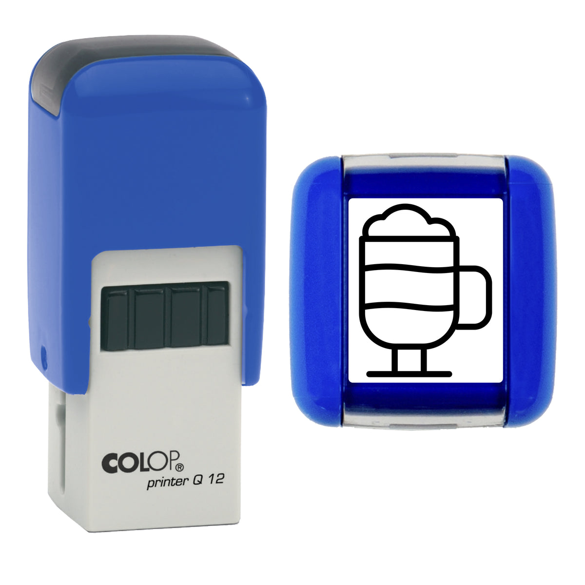 Caffè Macchiato - Café - Takeaway Loyalty Card Rubber Stamp - Loyalty Card Self-Inking Stamp - COLOP Q12 - 12 x 12mm - black ink