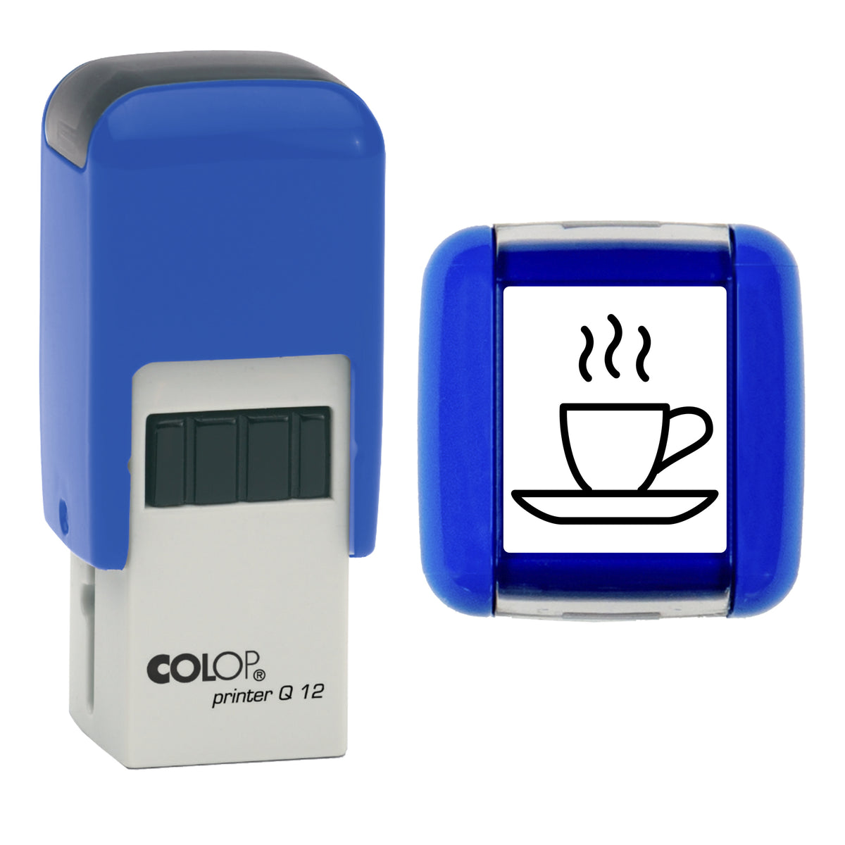 Espresso - Café - Takeaway Loyalty Card Rubber Stamp - Loyalty Card Self-Inking Stamp - COLOP Q12 - 12 x 12mm - black ink