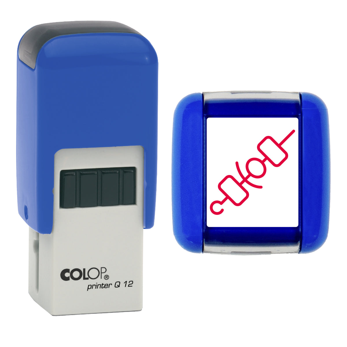 Shish Kebab - Café - Takeaway Loyalty Card Rubber Stamp - Loyalty Card Self-Inking Stamp - COLOP Q12 - 12 x 12mm - red ink