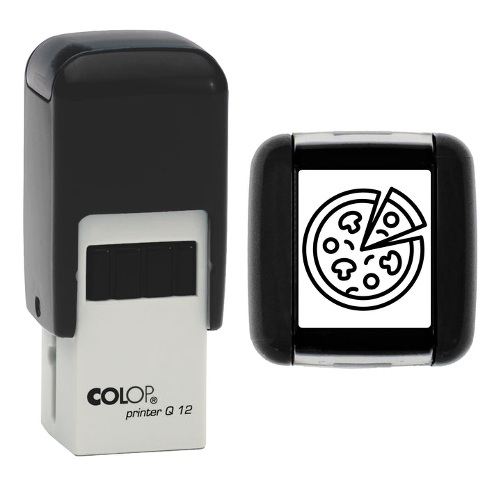 Pizza - Café - Takeaway Loyalty Card Rubber Stamp - Loyalty Card Self-Inking Stamp - COLOP Q12 - 12 x 12mm