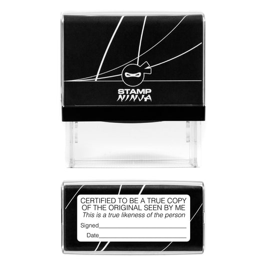 Certified Original True Copy True Likeness of the Person Stamp