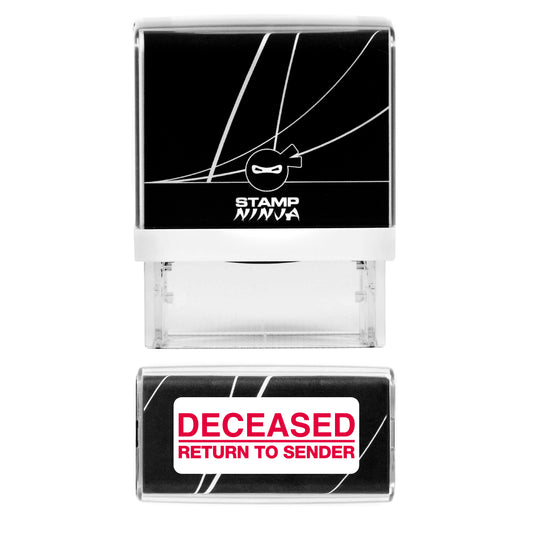 Return to Sender Stamp - Deceased - Self Inking - 37mm x 12mm