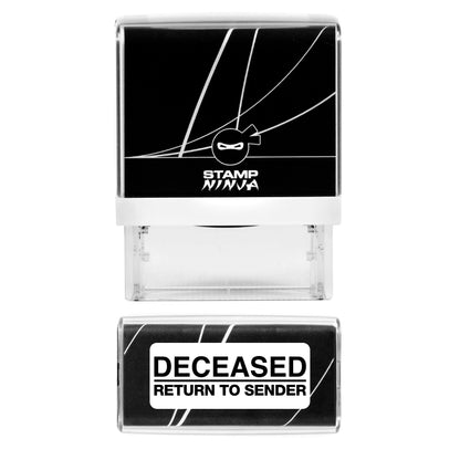 Return to Sender Stamp - Deceased - Self Inking - 37mm x 12mm