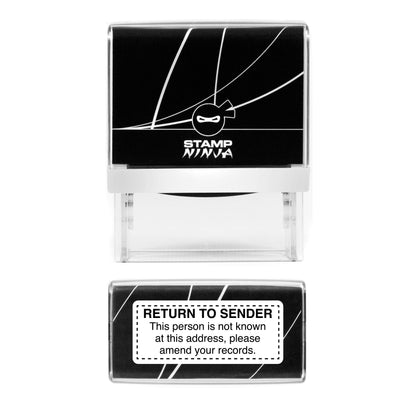 Return To Sender - This person is not known at this address - Self Inking - 45mm x 18mm