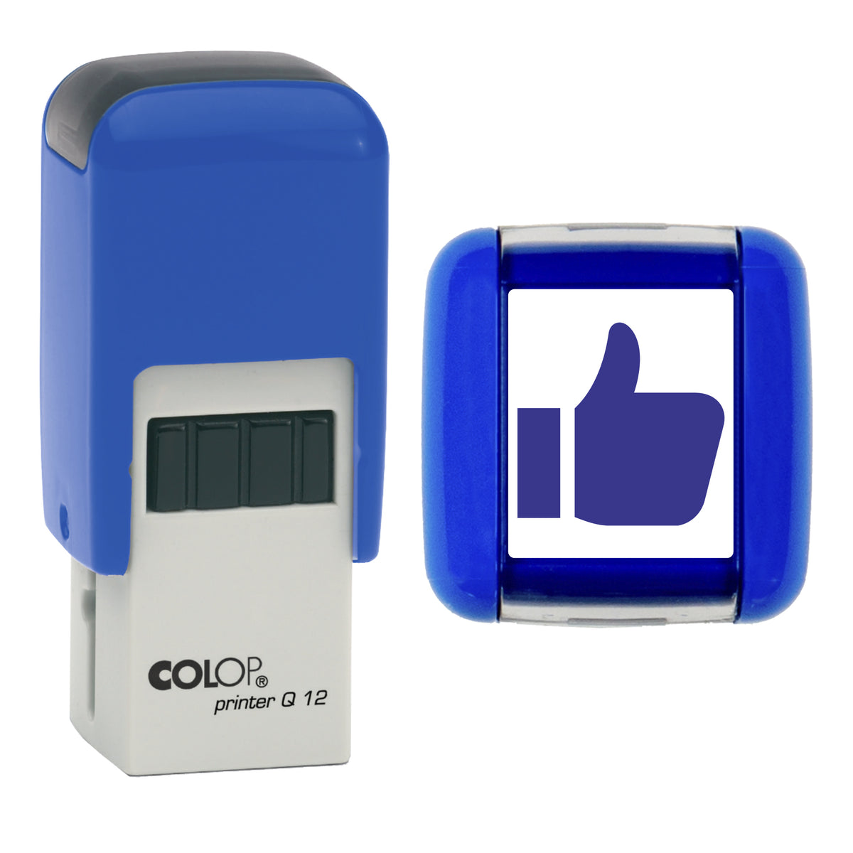 Thumbs Up stamp, COLOP Q12, violet ink