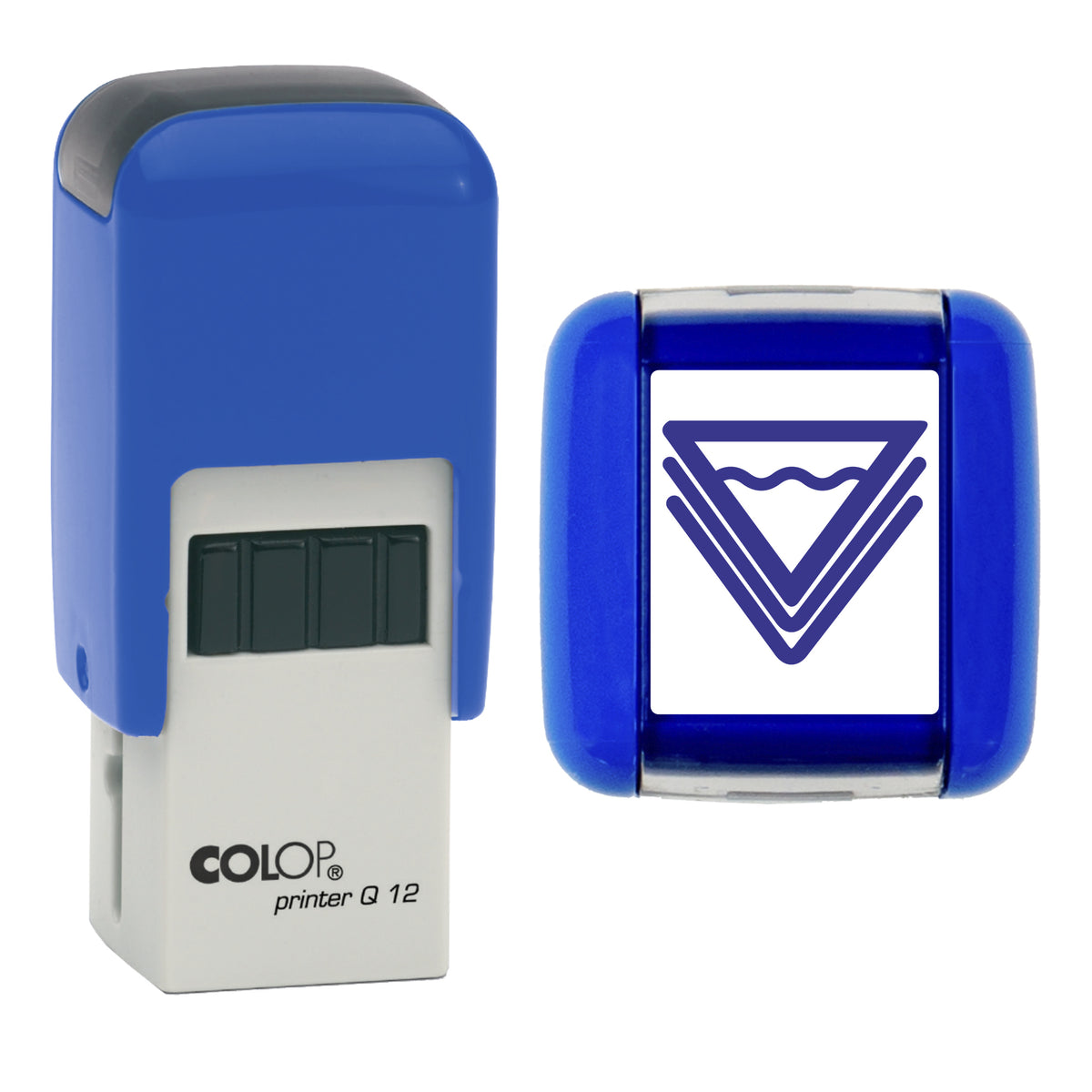 Sandwich stamp, COLOP Q12, violet ink