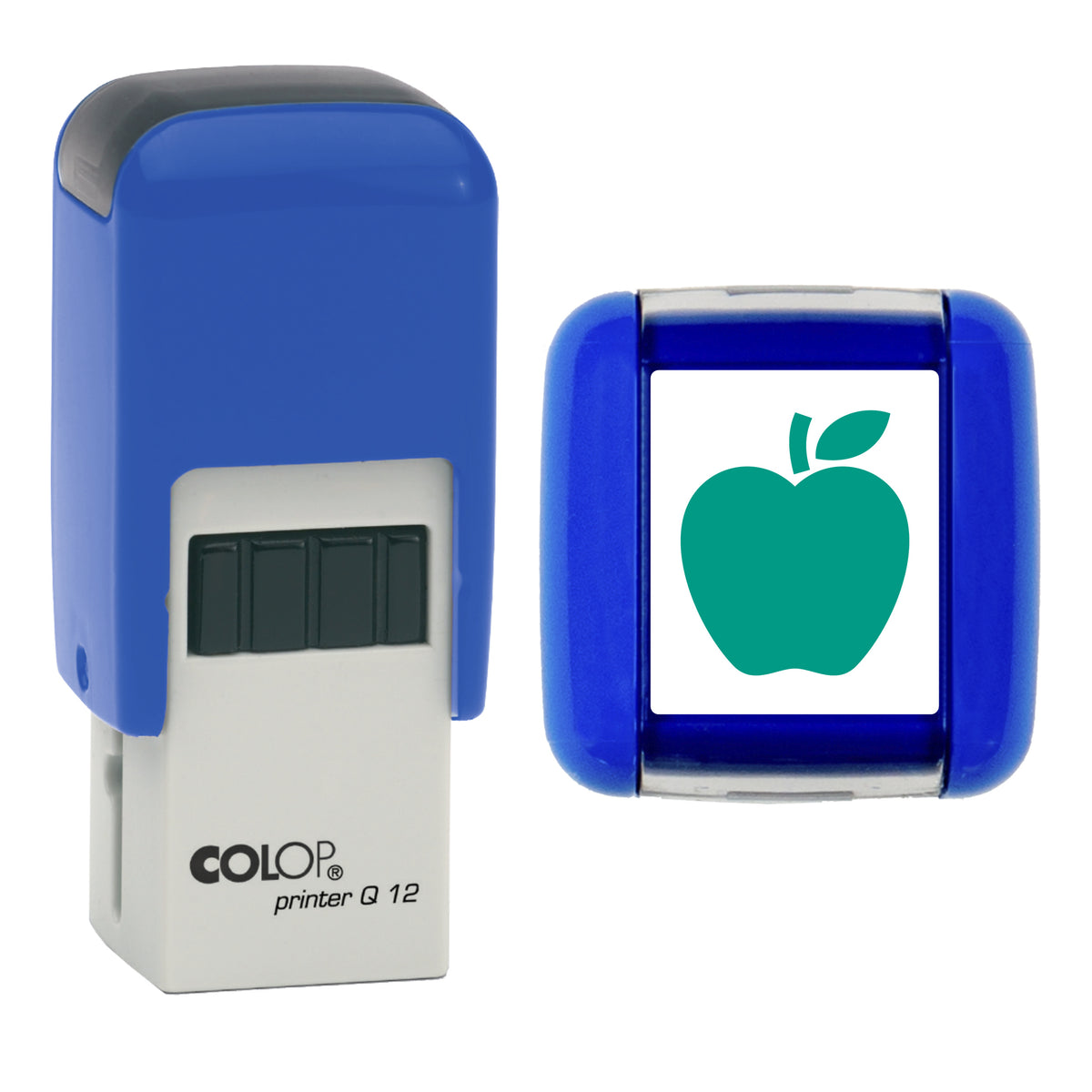 Apple stamp, COLOP Q12, green ink