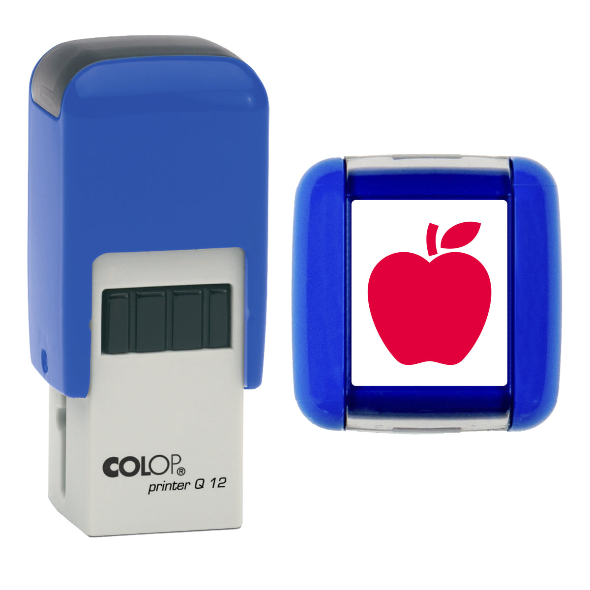 Apple stamp, COLOP Q12, red ink