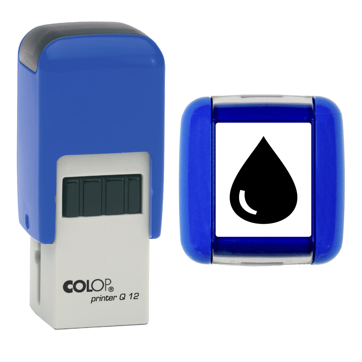 Water Drop stamp, COLOP Q12, black ink