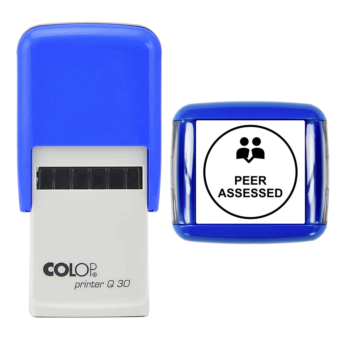 Peer Assessed stamp, COLOP Q30, black ink