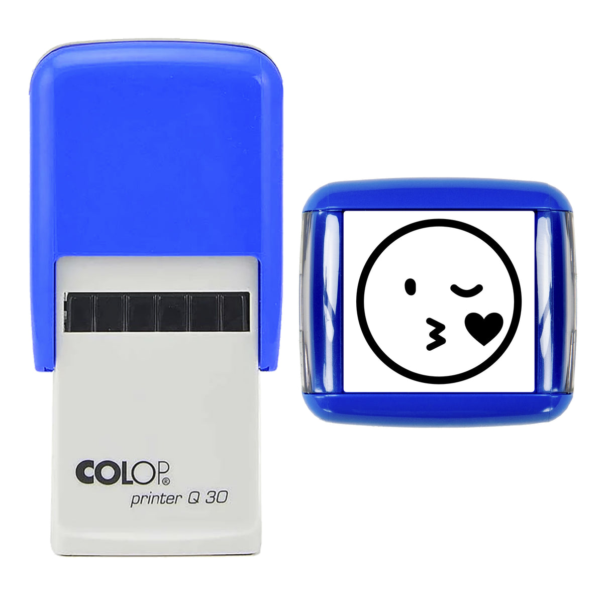 Kiss stamp, COLOP Q30, black ink