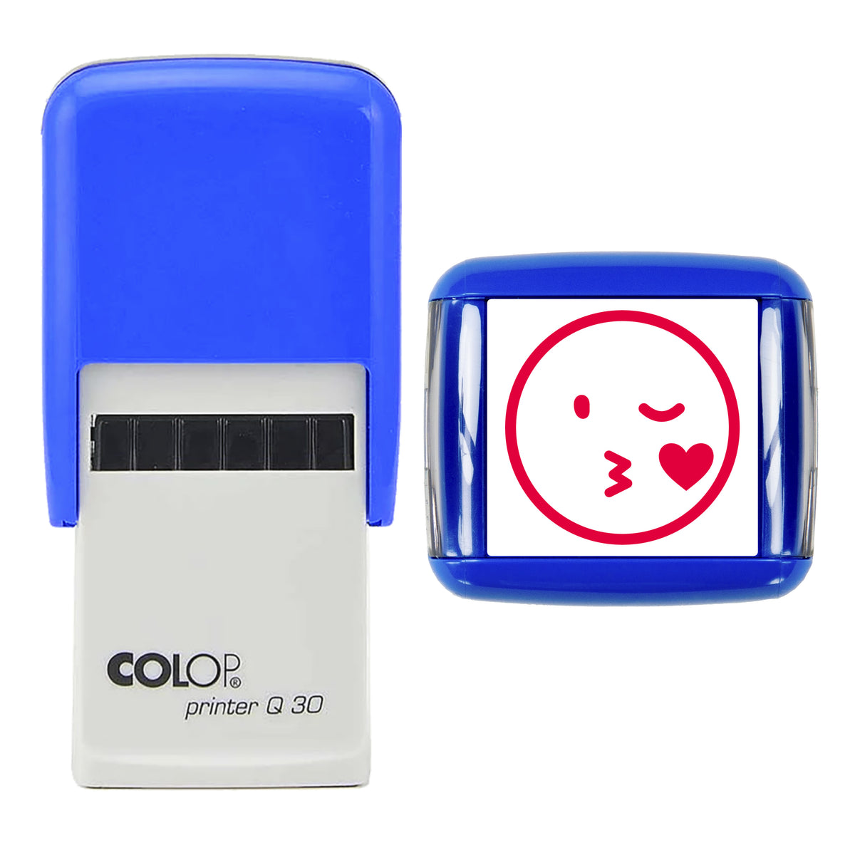 Kiss stamp, COLOP Q30, red ink