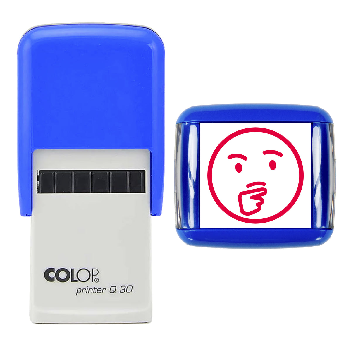 Thinking stamp, COLOP Q30, red ink