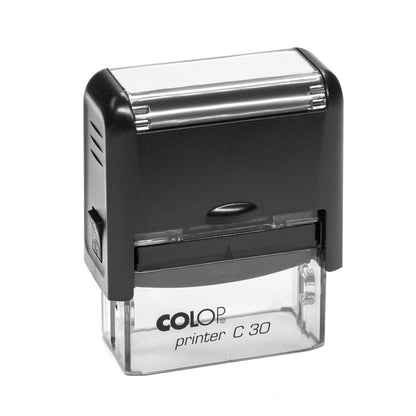 48 x 18mm - Custom Made Self-Inking Rubber Stamp - With Border - Up to 5 Lines of Personalised Text