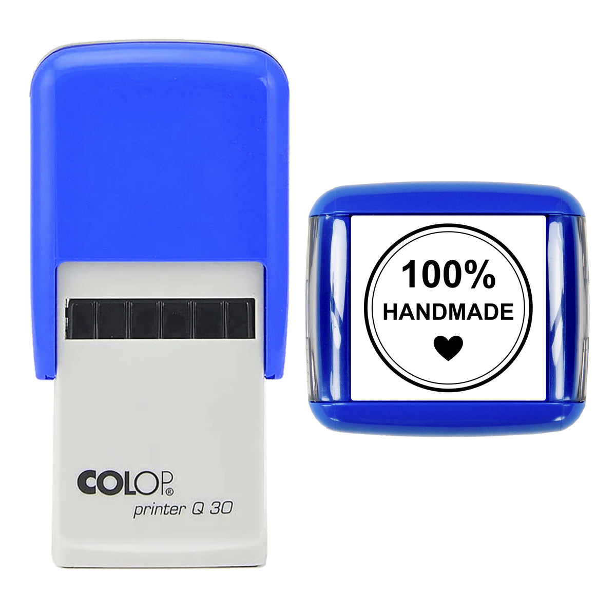100% Handmade Packaging Stamp, COLOP Q30, 30 x 30mm, black ink