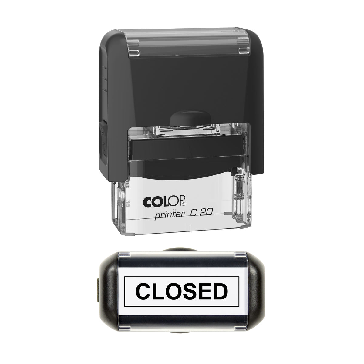 Closed Stock Stamp, COLOP C20, 37 x 12mm, black ink