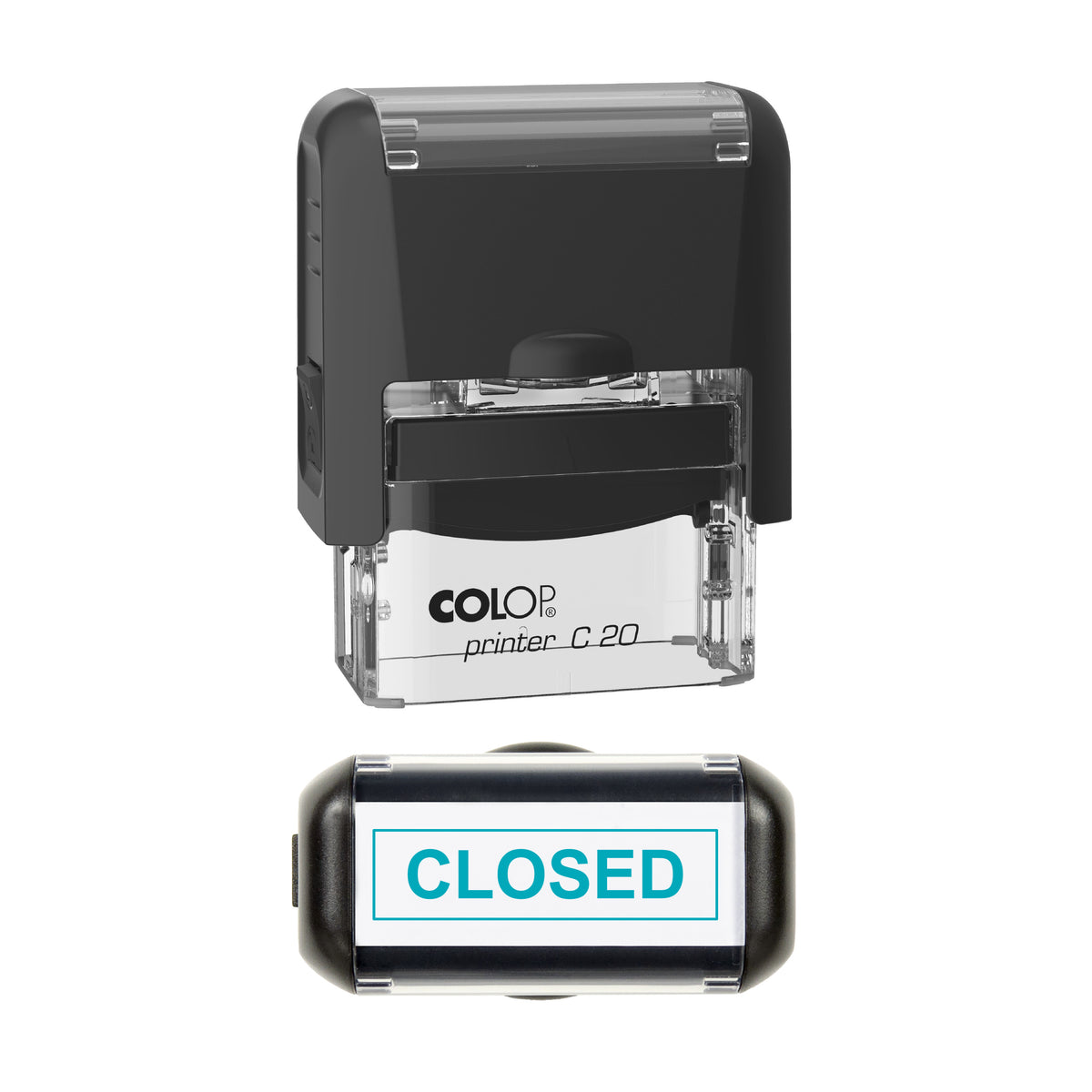 Closed Stock Stamp, COLOP C20, 37 x 12mm, mint ink