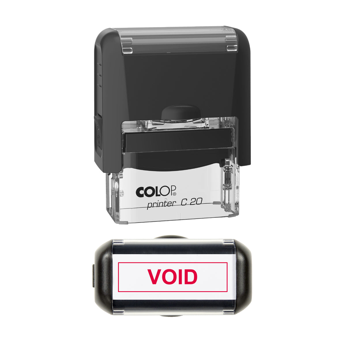 Void Stock Stamp, COLOP C20, 37 x 12mm, red ink