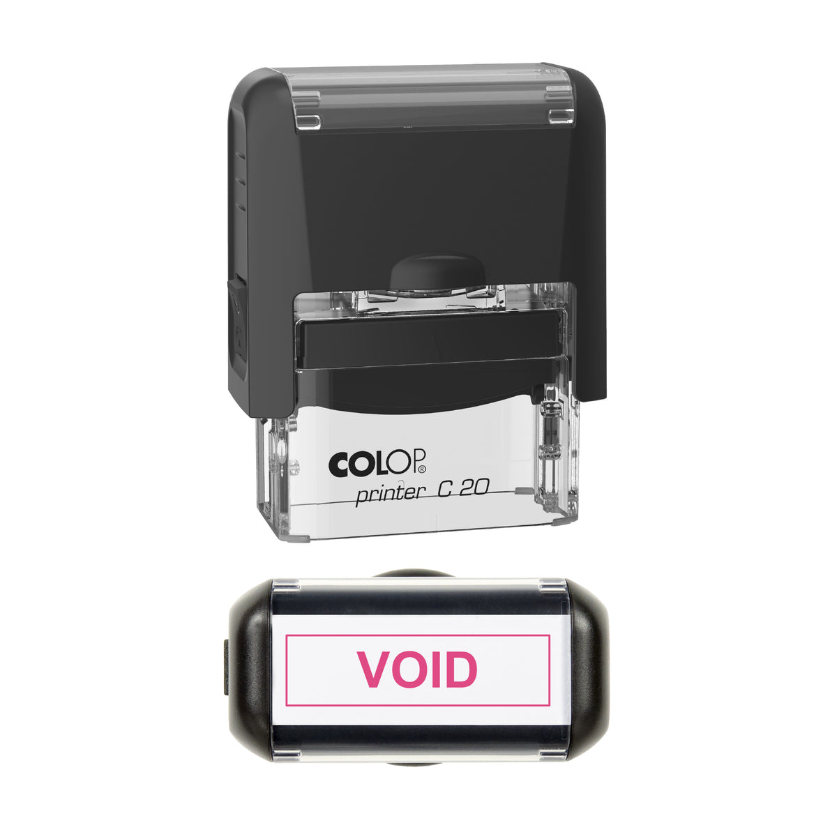Void Stock Stamp, COLOP C20, 37 x 12mm, soft_pink ink