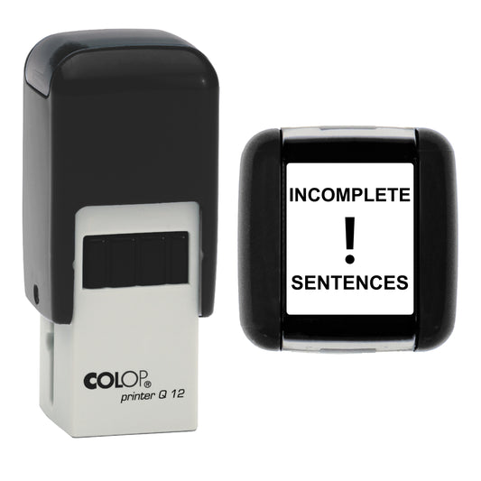 Incomplete Sentences Stamp, 12 x 12mm, COLOP Q12