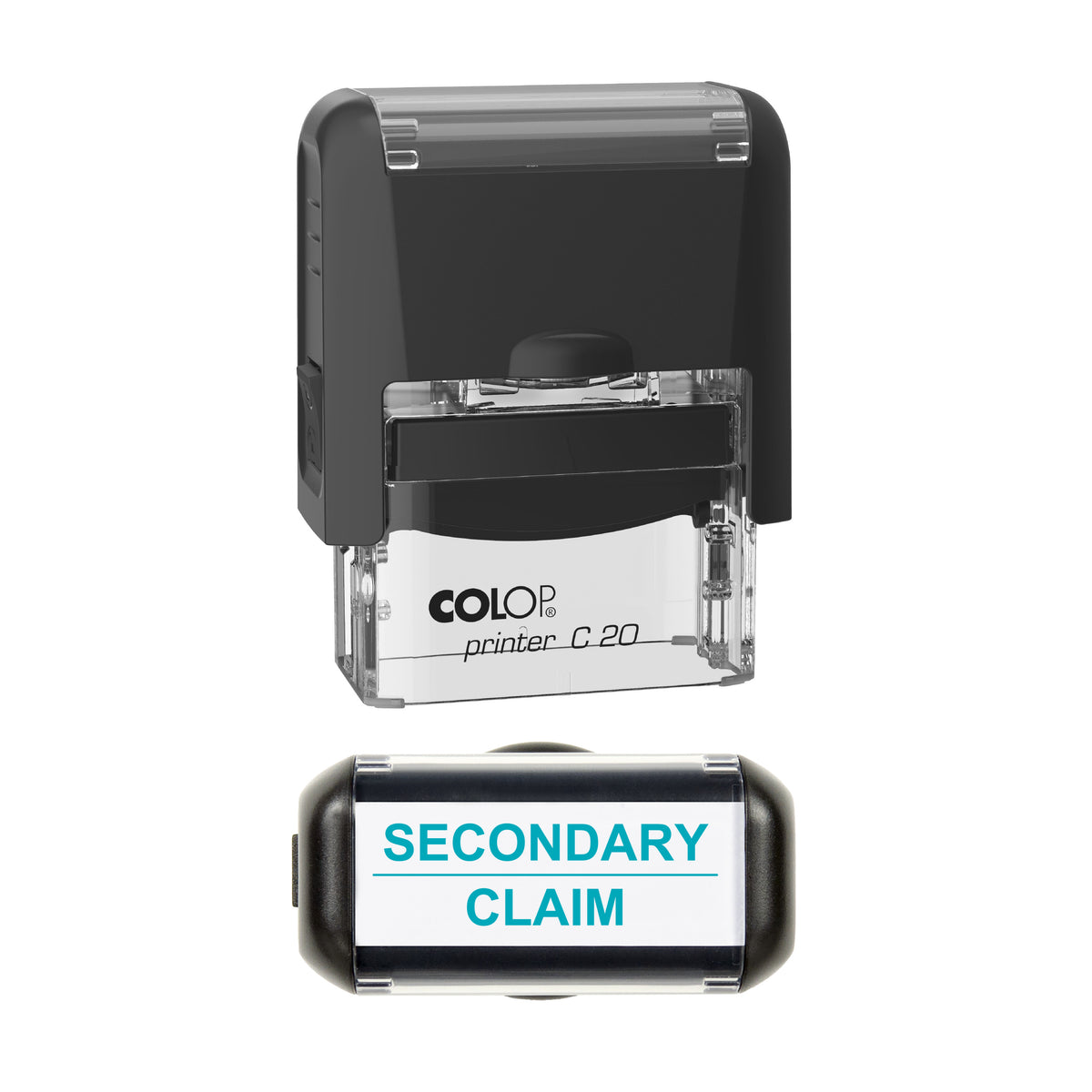 Secondary Claim Stamp, COLOP C20, 37 x 12mm, mint ink