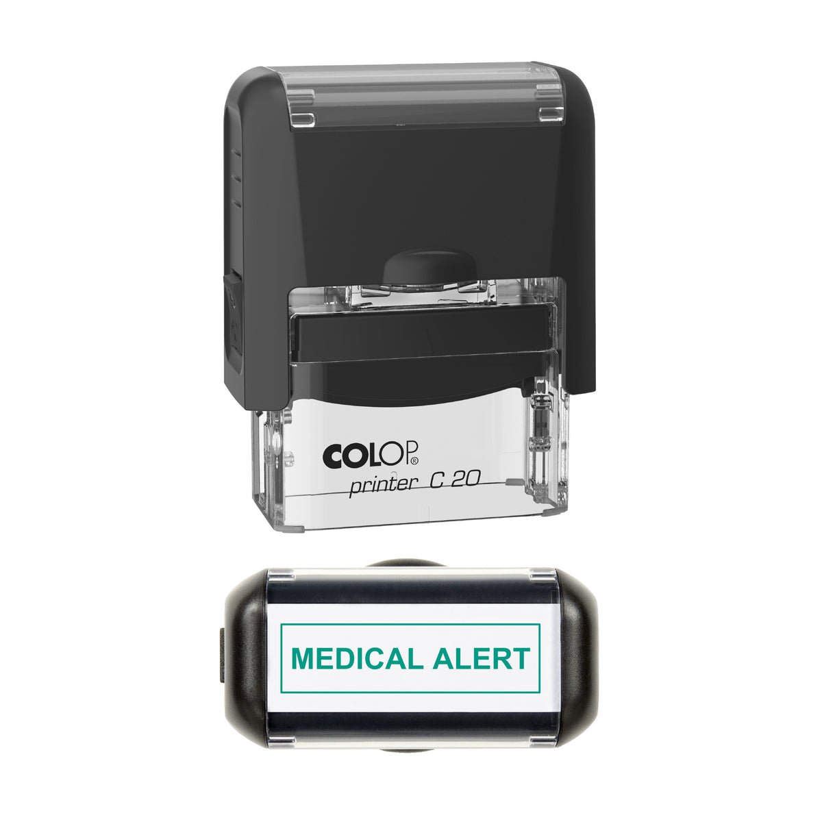 Medical Alert Stamp, COLOP C20, 37 x 12mm, green ink