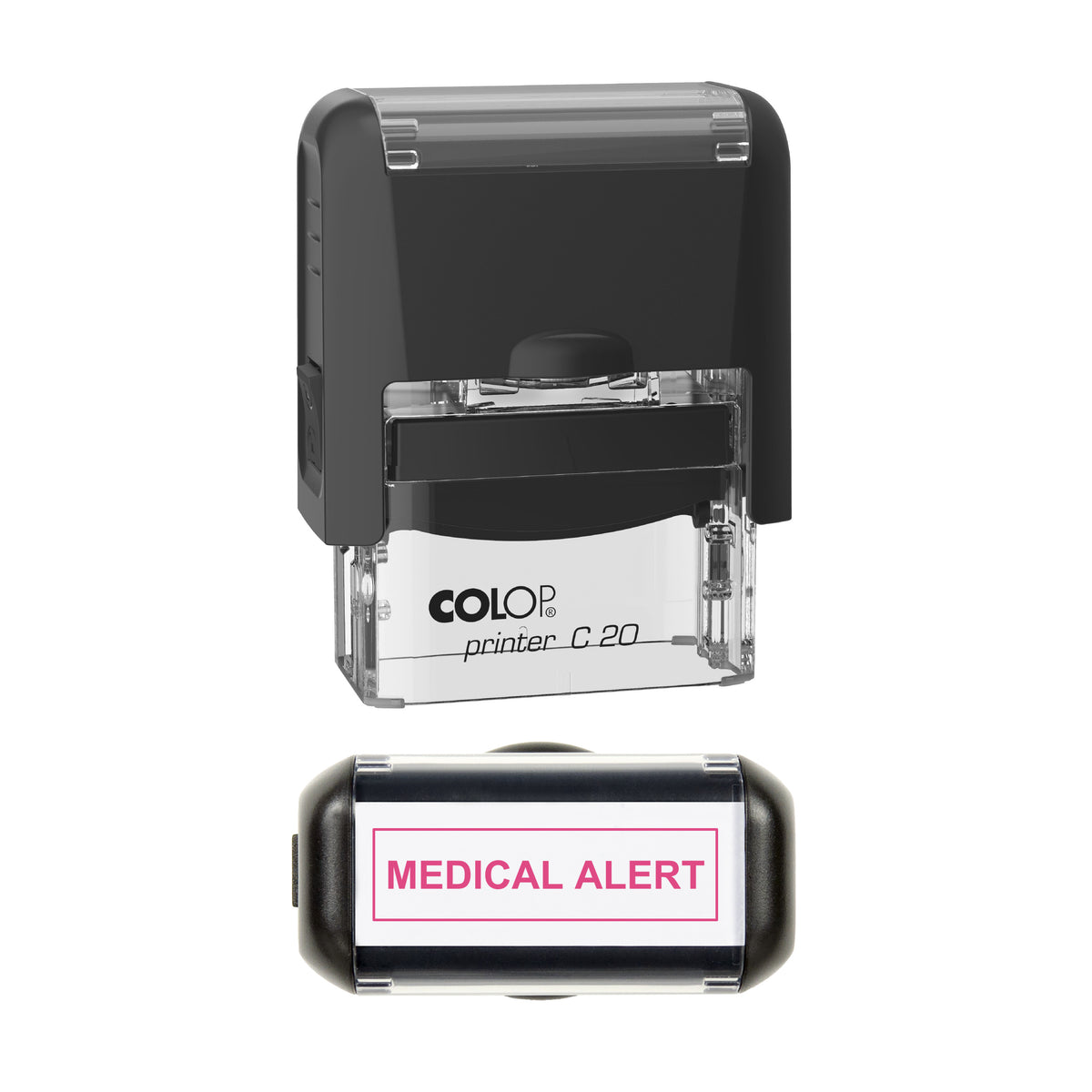 Medical Alert Stamp, COLOP C20, 37 x 12mm, soft_pink ink