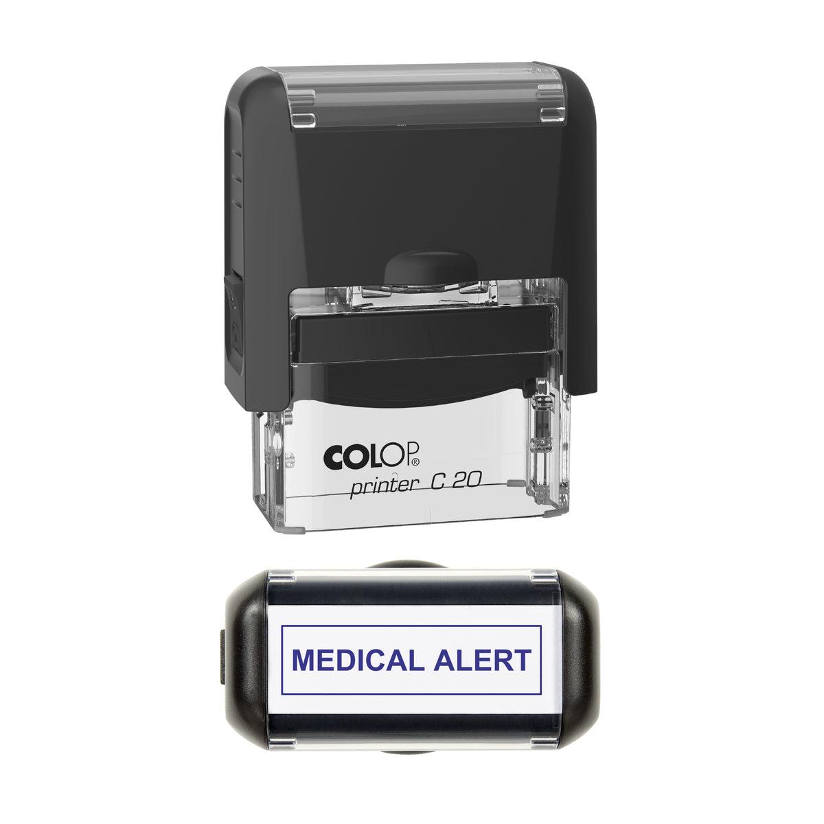 Medical Alert Stamp, COLOP C20, 37 x 12mm, violet ink