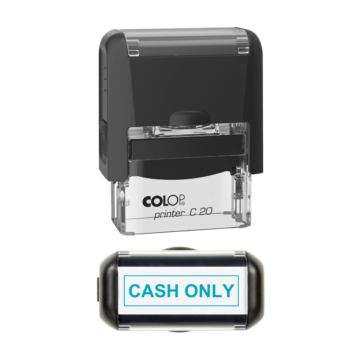 Cash Only Stamp, COLOP C20, 37 x 12mm, mint ink