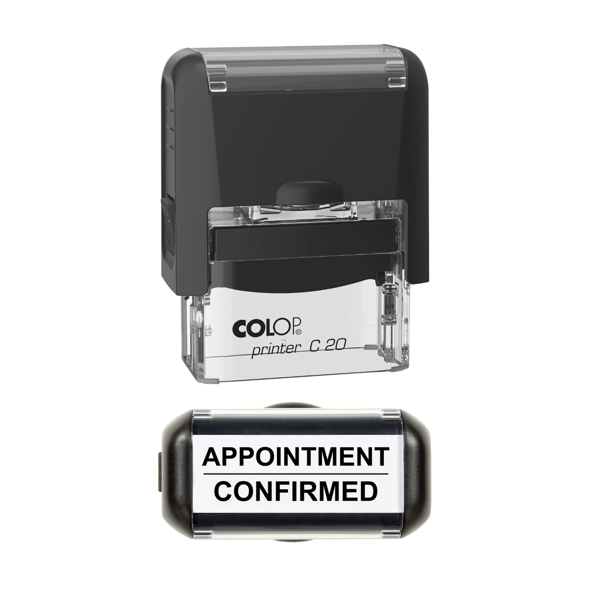 Appointment Confirmed Stamp, COLOP C20, 37 x 12mm, black ink