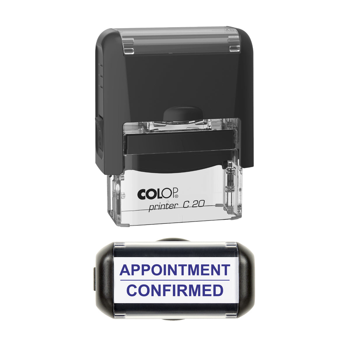 Appointment Confirmed Stamp, COLOP C20, 37 x 12mm, violet ink