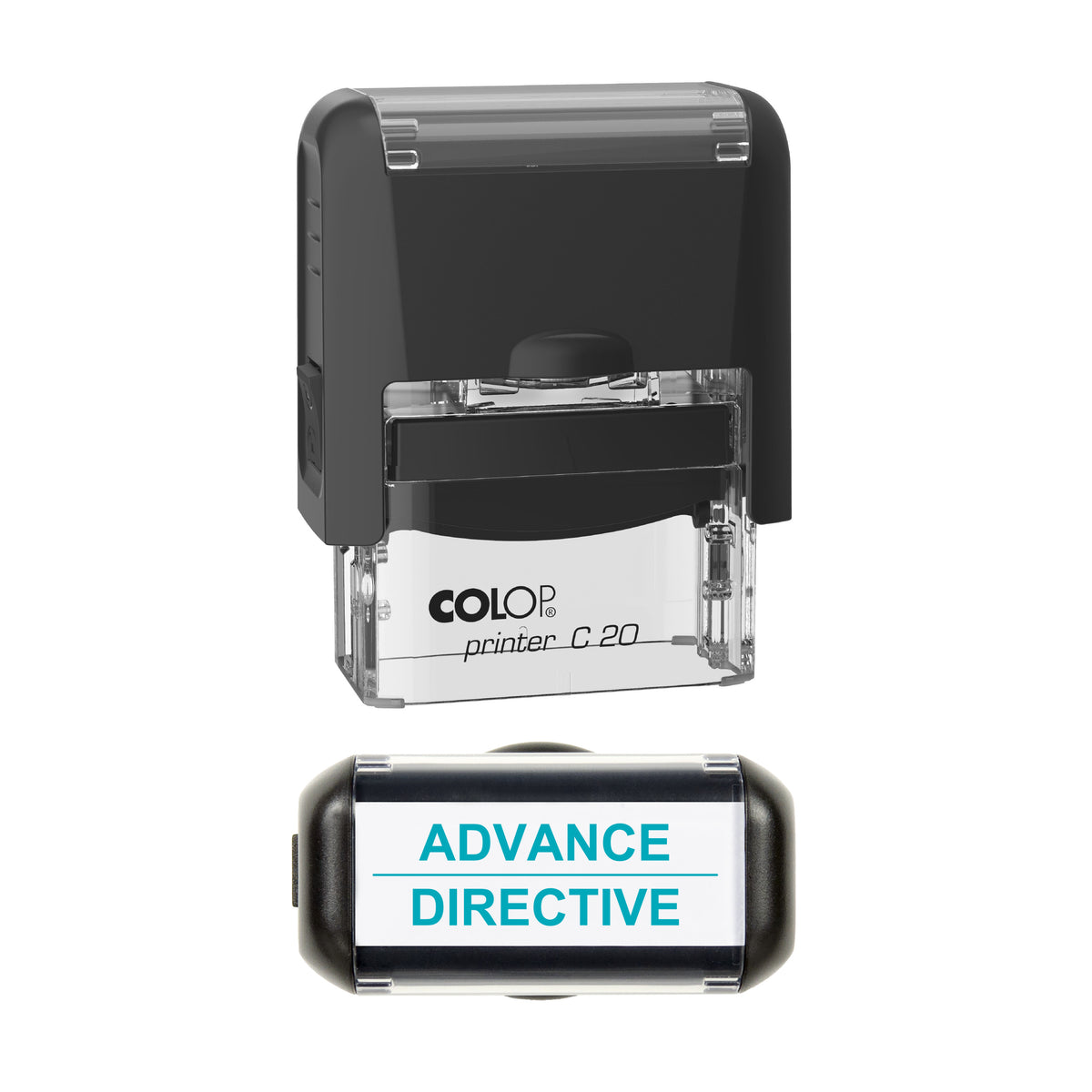 Advance Directive Stamp, COLOP C20, 37 x 12mm, mint ink