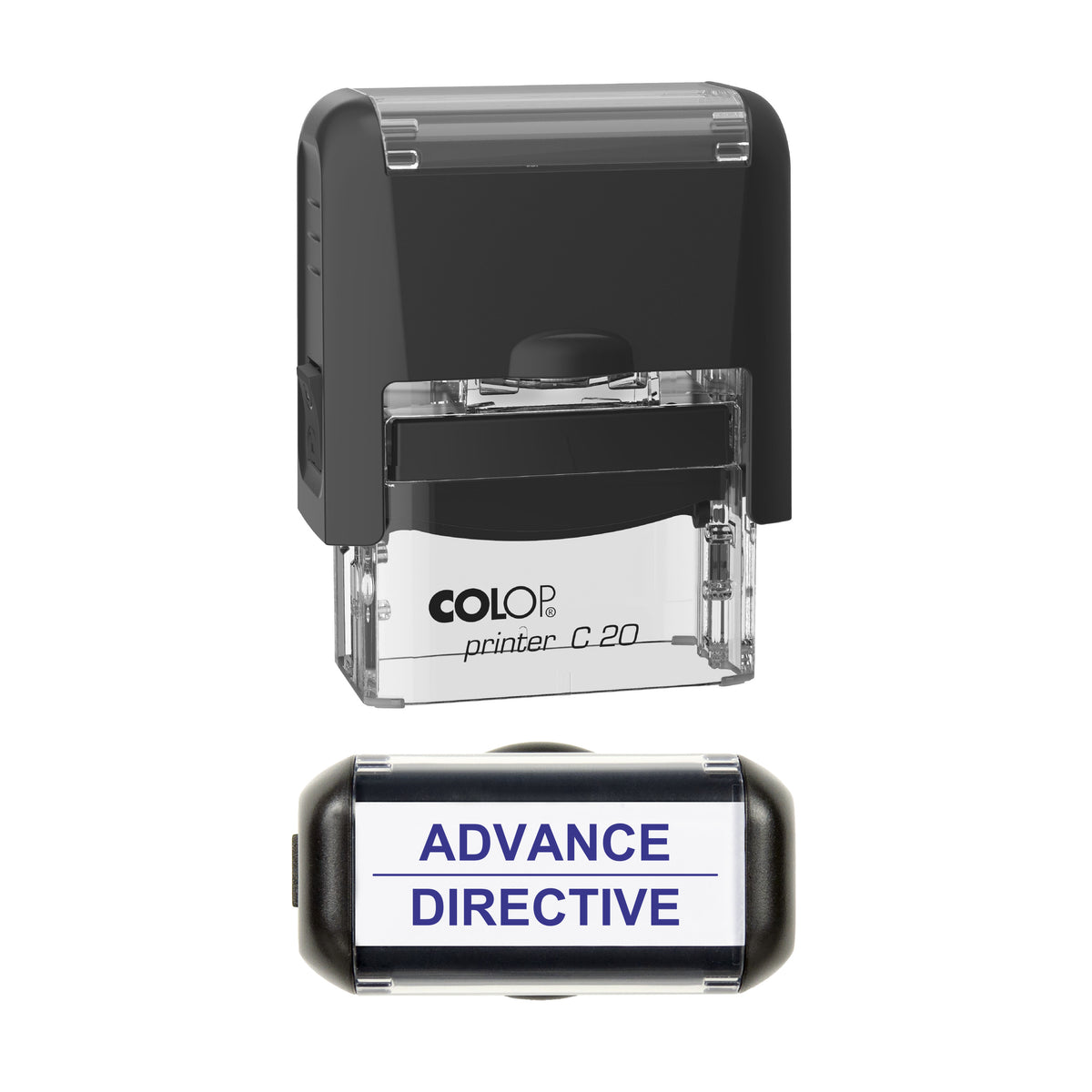 Advance Directive Stamp, COLOP C20, 37 x 12mm, violet ink