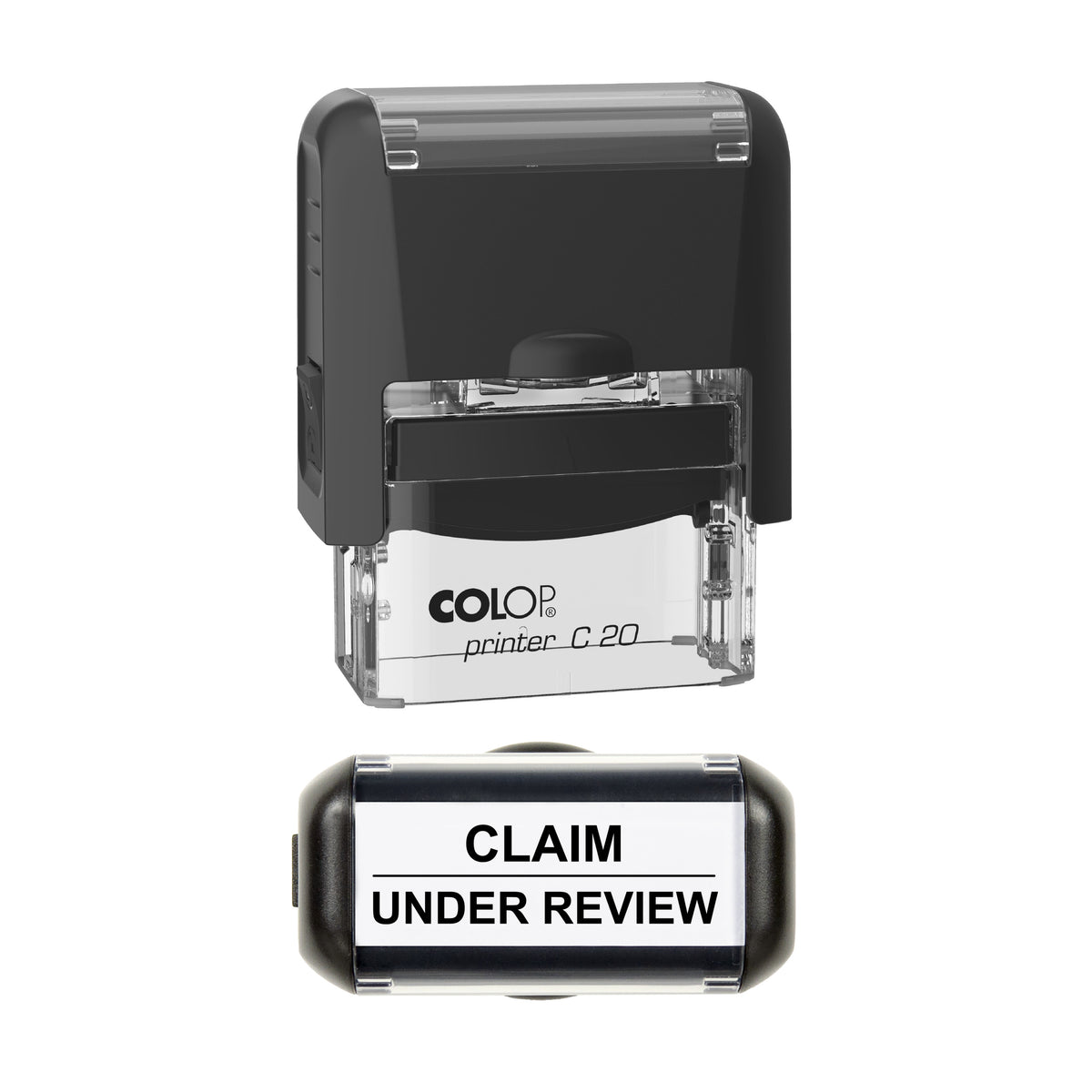Claim Under Review Stamp, COLOP C20, 37 x 12mm, black ink