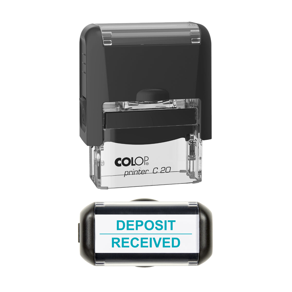 Deposit Received Stamp, COLOP C20, 37 x 12mm, mint ink