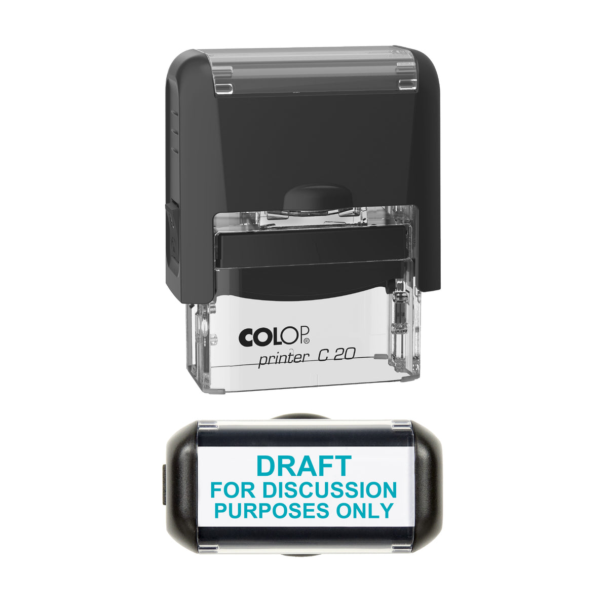 Draft For Discussion Purposes Only Stamp, COLOP C20, 37 x 12mm, mint ink